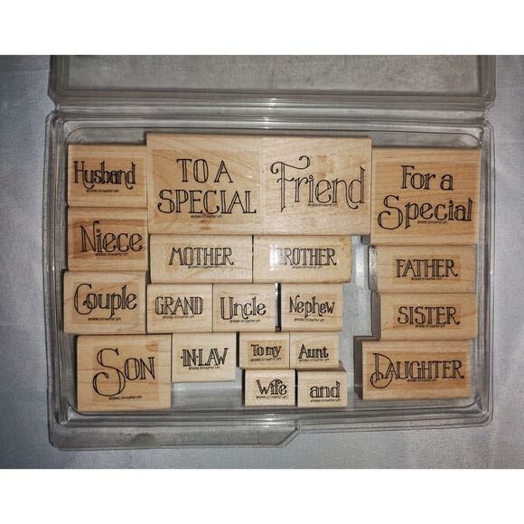 Vintage 1996 Rare Stampin' Up! "Special Greetings" 20 Piece Rubber Stamp Set - Picture 2 of 4